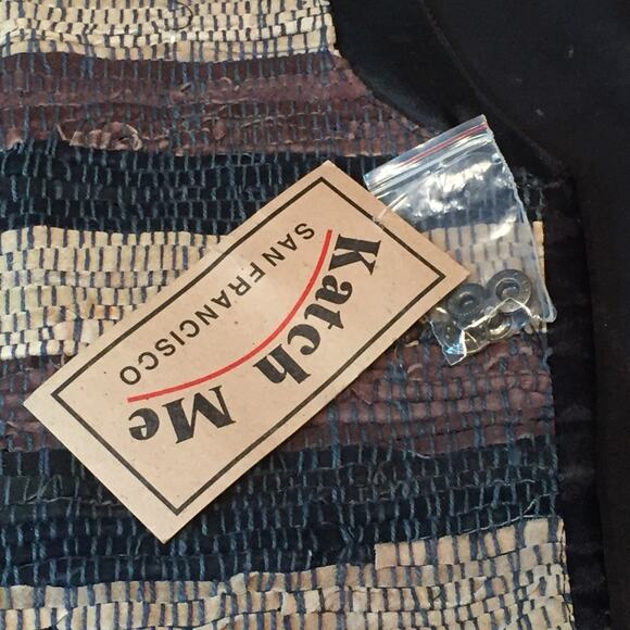 Katch Me BoHo Cowboy Western NWT Retro Suede Leather Weave Rancher Ranch Vest SF - Picture 7 of 8